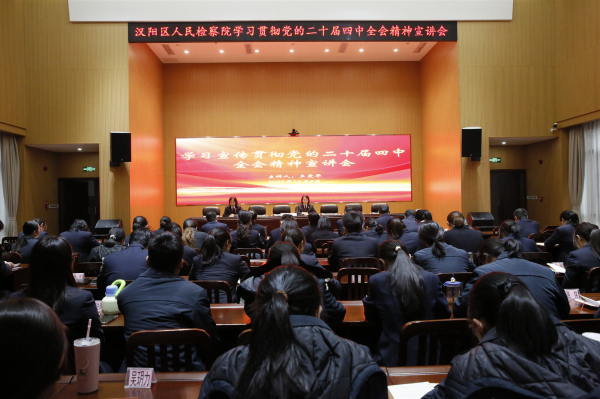 汉阳区检察院举行学习贯彻党的二十届四中全会精神专题宣讲会